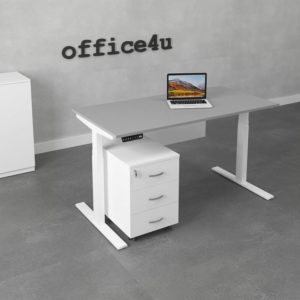 Grey Height Adjustable Desk