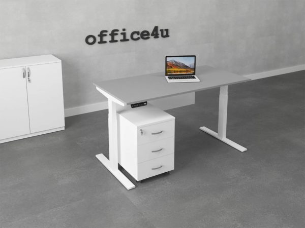 Grey Height Adjustable Desk