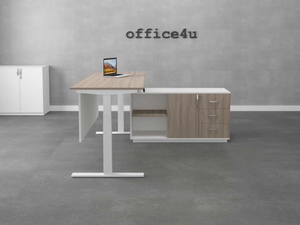 Wooden-Lshape-Electric-Height-Adjustable-Desk