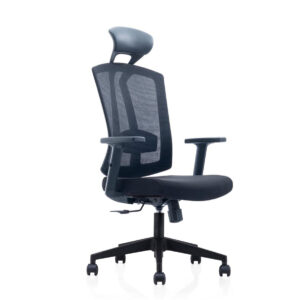 Macro Chrome Base Ergonomic Chair With Fixed Headrest - sides