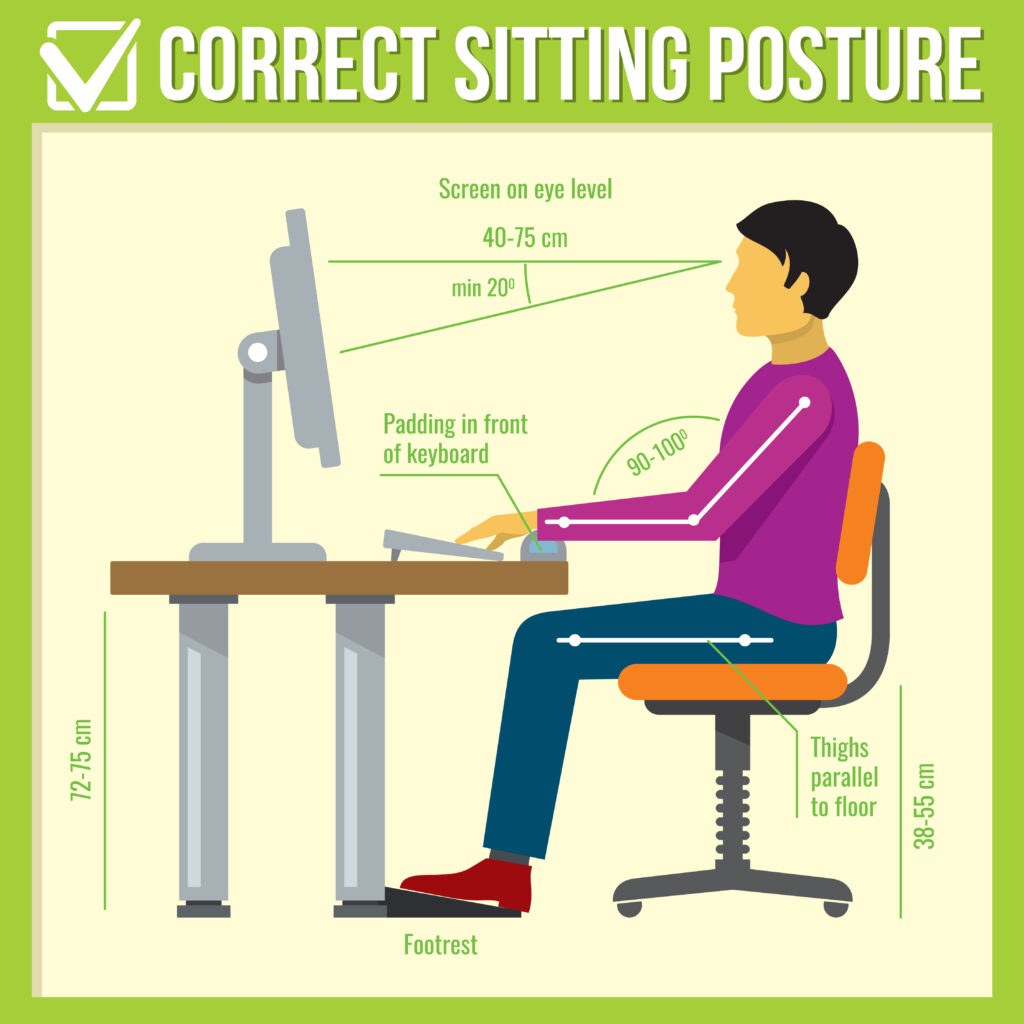 picture about sitting position in a office chair